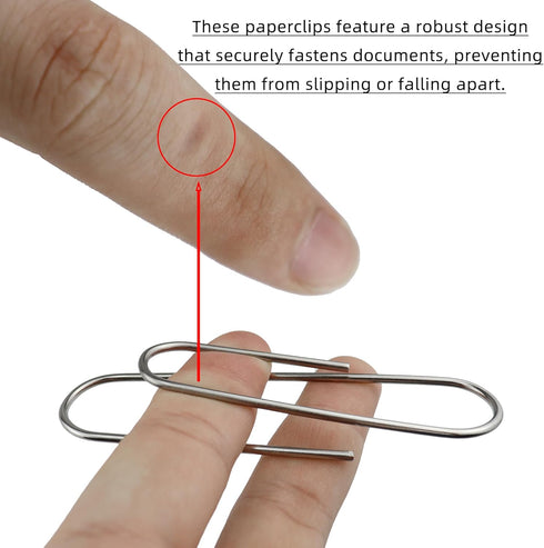 14 PCS 4 Inch (100mm) Extra Large Paper Clips Silver Rust Resistant Metal Strong Jumbo Paperclips for Office School Documents...