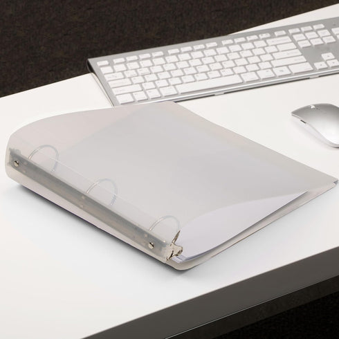 JAM PAPER Plastic 2 inch Binder - Clear 3 Ring Binder - Sold Individually...