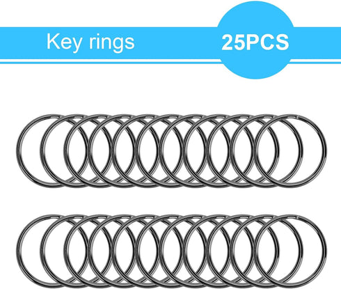 50PCS Metal Lobster Claw Clasp with Key Rings, 25PCS Keychains Clips Hooks and 25PCS Key Chain Rings, Keychain Accessories, Keychain Rings Making ...