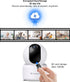 GALAYOU Indoor Security Camera 2K, Pet Camera, 360 Degree WiFi Home Security Camera for Baby/Elder/Nanny with Night Vision, Siren, 24/7 SD Card St...