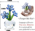 QFkris Forget-Me-Not Crystal Flower Figurines, Crystal Blue Flowers Figurine Table Collectible Ornament Home Decoration Souvenir Gifts...