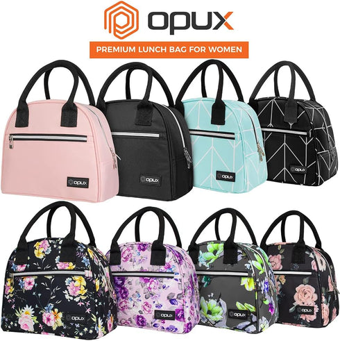 opux Insulated Lunch Box Women, Lunch Bag Tote Girls Kids Teen Adult, Cute Soft Lunch Cooler Container Work School, Reusable Thermal Food Meal Pre...