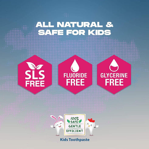 Bentodent Kids Toothpaste - All Natural kids toothpaste - Made Safe Certified Kids toothpaste- No SLS,Veg, Fluoride Free toothpaste kids 2+ Age - ...