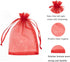 50 Pc 5x7 inch Gift Wrap Bags Red,Organza Sheer Fabric,Drawstring Glossy Pastel Treat Bags for Baby Shower Favor,House Party Favors,Bridal Shower ...