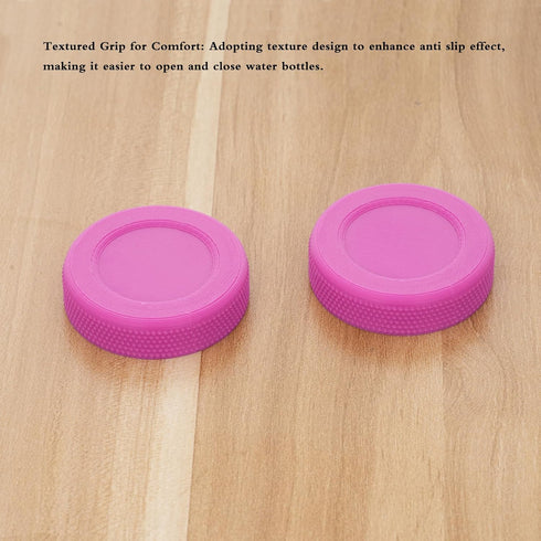 Replacement Cap Lid Compatible for Cirkul Water Bottle,Essential Water Bottle Accessory,2 Pack Keeper Cap Fits Plastic and Metal Bottles(Purple)...