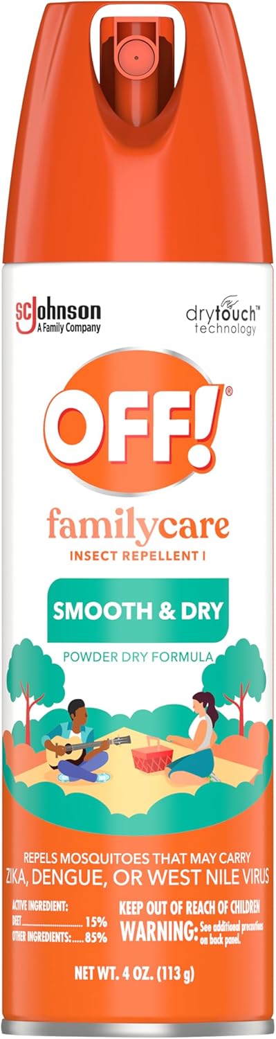 OFF! FamilyCare Insect & Mosquito Repellent Aerosol, Smooth and Dry Formula Bug Spray, Provides Up to 6 Hours of Protection, 4 Oz...