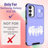 (2in1 for Samsung Galaxy A13 5G Case for Women Cute Cats Girls Phone Cover Girly Kawaii Pretty Teens Purple Animals Design with Camera Cover and R...