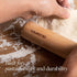 GOBAM Wood Rolling Pin, Medium - Dough Roller for Pasta, Cookies, Pie, Pizza, Chapati, Fondant, Rolling Pins for Baking, Bread Making Tools and Su...