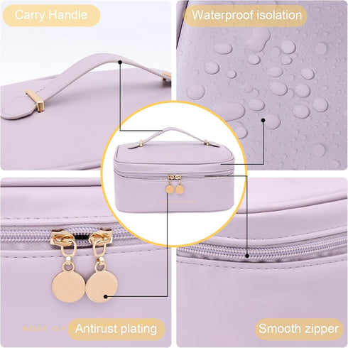 Portable Women Makeup Bag,Travel Toiletry Bag,Skincare Cosmetic Bag,Toiletries Organizer Storage Bag...