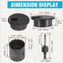 1-3/8" Black Desk Grommet with Bi-Metal Hole Saw, JTemgle Plastic Cable Hole Cover Computer Table Cord Wire Organizer Caps, Desktop Cord Managemen...