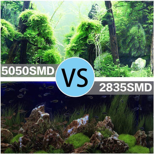 LED Aquarium Light, 7.5inch Colorful Fish Tank Light Submersible Underwater Crystal Glass LEDs Lights, 9 LEDs Beads, Brightness Adjustable Memory ...