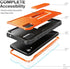 FITO for TCL 30Z / 30 LE Case, Dual Layer Shockproof Heavy Duty Case with Screen Protector, Built-in Kickstand (Orange)...