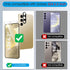 SPARIN 3+2 Pack Screen Protector for Samsung Galaxy S24 5G 6.2 Inch, 9H Tempered Glass Camera Lens Protector with Alignment Frame, Fingerprint Unl...