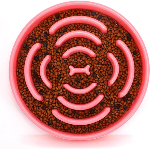 WHIPPY Large Slow Feeder Dog Bowls for Large Medium Dogs Anti-Chocking Slow Feeding Maze Dog Food Bowl Slow Eating Interactive Bloat Stop Puzzle B...