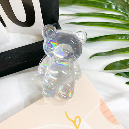 Cute Bear Shape Expandable Collapsible Mobile Phone Grip Stand Holder for Smartphone Tablet Cell Phone Accessories Colorful...