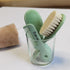 3 Piece Baby Hair Brush & Comb Set for Newborns- Soft Goat Bristle Hair-Brush, Silicone Bath Brush and Plastic Comb for Infant, Toddler, Kids - Ba...