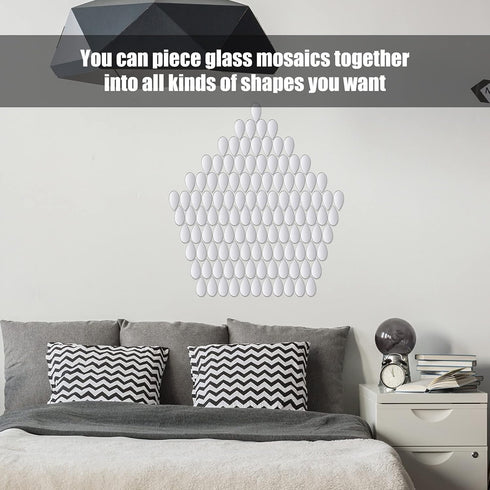 Teardrop Shaped Craft Mirrors Tiles Small glass Mirror Mosaic Tiles DIY mini Decorative Craft Home Decor(300 Pieces)...