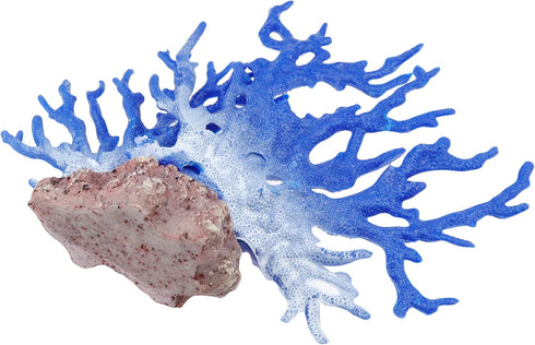 Semetall Artificial Coral Ornament Resin Aquarium Plants Coral Fish Tank Decorations Blue White Coral Decor...