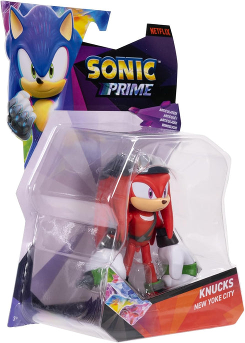 Sonic Prime 5-inch Knuckles - New Yoke City Action Figure 13 points of Articulations. Ages 3+ (Officially licensed by Sega and Netflix)...