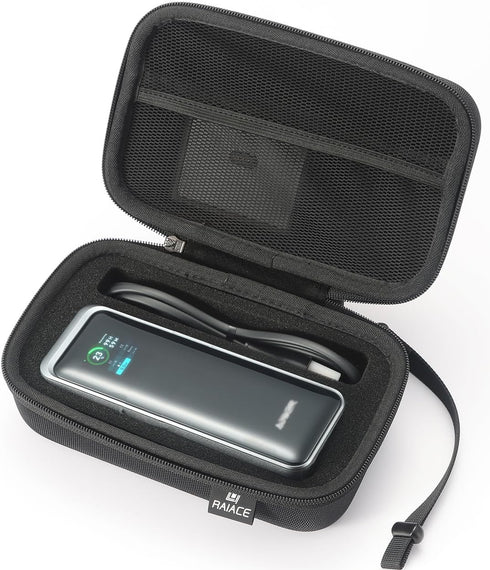 RAIACE Hard Travel Storage Case Compatible with Anker 27,650mAh 250W PowerBank + Anker 100W Charging Base. (case only) - Black...