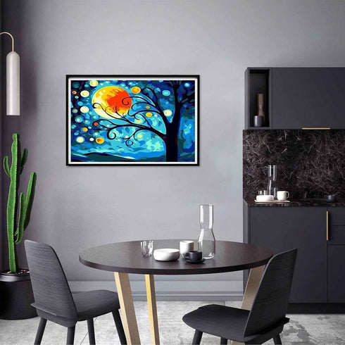 Yomiie 5D Diamond Painting Moon Tree Full Drill by Number Kits, Abstraction DIY Paint with Diamonds Arts Rhinestone Embroidery Craft for Home Room...