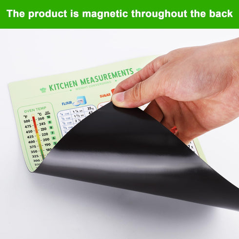 Kitchen Conversion Chart Magnet, Metric Conversion Chart for Cooking Measurement Chart Metric Conversion Guide Measuring Weight Temperature Kitche...