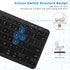 Bluetooth Keyboard, Ultra-Slim Wireless Keyboard for iPad, Rechargeable Ergonomic Computer Keyboard for iOS, Android, Windows PC Tablets Phone, Bl...