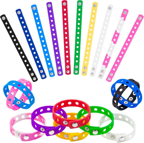 Stuffed 20 PCS Croc Bracelet Band, Silicone Charm Bracelet for Kids, Croc Charm Bracelets in Bulk...