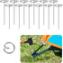12Pcs Circle Top Landscape Staples 8 inch Garden Stakes Ground Cover Fabric Stakes for Fixing Outside Patio Rugs Tarps Tents, Camper Must Haves...