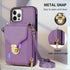 Compatible with iPhone 14 Pro Max 6.7 inch Wallet Case Crossbody Strap Leather Zipper Credit Card Holder Clasp Stand Cell Phone Cover for iPhone14...