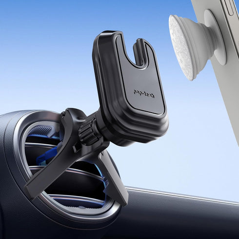 pop-tech Car Vent Phone Mount: Cell Phone Holder for Thick Socket Grip & iPhone 15 Samsung Case Magsafe Card Holder, Universal Hook Clip Mount for...
