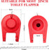 Peryiter Toilet Flapper Replacement Kit Universal Toilet Plug Flapper with Stainless Chain for 2 Inch Flush Valves, Water Saving(6 Pcs)...