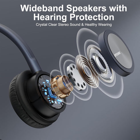 3.5mm Jack Wired Headphones | Noise-Cancelling Mic | Compatible with Laptop, Cellphone, Computer | Ideal for Meeting, Truck Drivers, Conference, D...