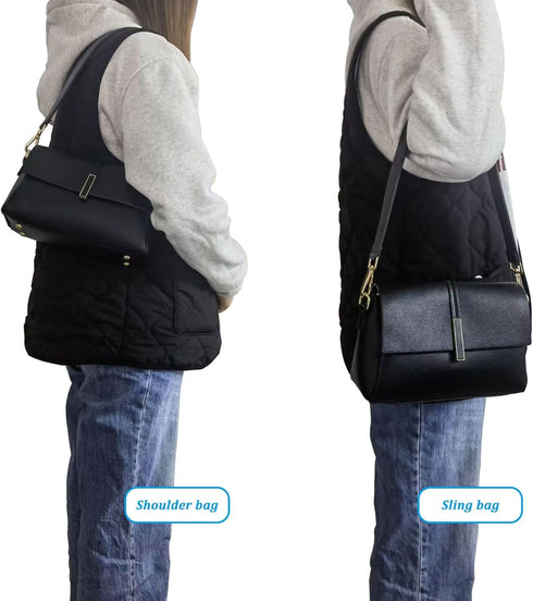 24.8” Leather Replacement Strap for Handbags Shoulder Bag with Metal Buckles...