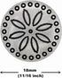 Bezelry 12 Pieces Simple Flower Carving Metal Shank Buttons 18mm (11/16 inch) (Antique Silver)...