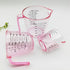 Plastic Measuring Cup Set, Kitchen Cooking and Baking Seasoning Liquid Measuring Cup, Multiple Scale Identification, with Handle and Triangle Mout...