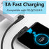 Right Angle USB C to USB C Cable 1M/3FT, 90 Degree 60W PD Type C Fast Charging & Data Transmission Nylon Braided Cable, for Type C Devices Laptop/...