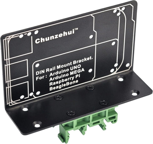 DIN Rail Mount Bracket for Raspberry Pi 1A+ 1B+ 2B 3B 3B+ 4B Zero, UNO Mega-2560 BeagleBone Black...