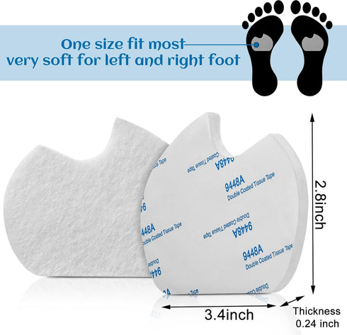 24 Pieces Foot Pads for Dancer Sesamoiditis Pads for Ball of feet Pain Felt Forefoot Cushion Pads Self-Adhesive Foot Cushion Pads for Men Women Da...