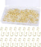 FEPITO 200 Pcs Christmas Ornament Hooks Gold Stainless Steel Christmas Ornament Hangers Perfect for Art Craft Christmas Tree Decorations...