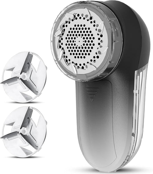 Fabric Shaver & Lint Remover, Electric Fuzz Remover, AC Adapter or Battery Operated Sweater Shaver, 3 Shave Heights - Removes Clothes Fuzz, Lint B...
