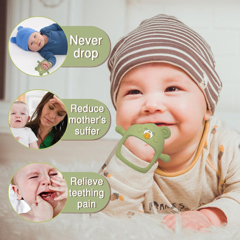 Baby Teething Toys, No Drop Teething Toys for Babies 0-6 Months, Baby Chew Toys for Teething Relief, Hand Teethers for Babies, Great Baby Shower G...