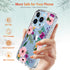 GiiKa for iPhone 13 Pro Case with Screen Protector, 6.1 inch Clear Full Body Shockproof Protective Floral Girls Women Hard Case with TPU Bumper Co...