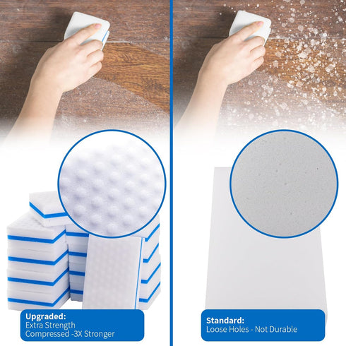 Upgrade Melamine Sponge, 20 Pack Extra Thick More Lasting 3X Density Premium Magic Sponge Eraser, Multi Surface Power Scrubber Foam Stain and Mark...