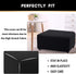 PrinceDeco Stretch Ottoman Cover Slipcovers Rectangle for Living Room Foot Stool Stretch Covers to Fit Ottoman Foot Rest, Thick Checked Jacquard F...