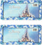 Lilo & Stitch Blue Hawaiian White Hibiscus Flowers Disney Auto Car Truck SUV Vehicle Universal-fit License Plate Frame - Plastic - Pair...