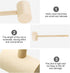 18 Pieces Mini Wooden Crab Lobster Mallets Seafood Shellfish Crab Hammer Solid Hardwood Hammer for Breakable Chocolate Heart, Cracking Seafood Too...