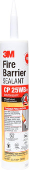 3M Fire Barrier Sealant CP 25WB+ - for Commercial, Industrial and Residential Applications - Cartridge, 10.1 fluid ounces - Red...