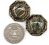 20 pcs Transparent Resin Marbling Octagon Metal Sewing Shank Buttons for Coats -25mm -1"...