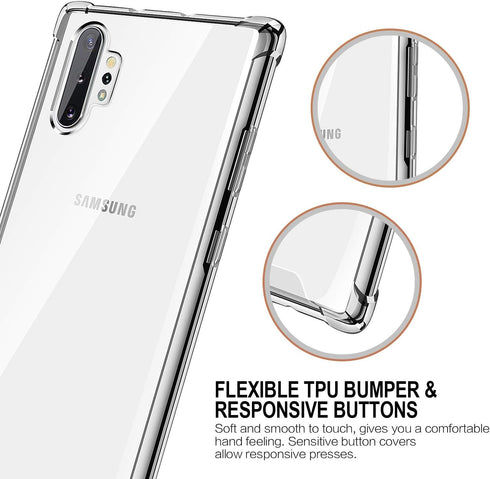 Salawat Galaxy Note 10+ Clear Gradient Case - Slim, Scratch-Resistant, Shockproof TPU Bumper, 6.8inch...